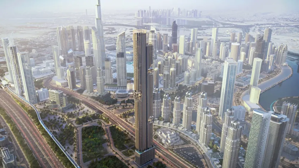 DWTN Residences by Deyaar above Business Bay, developer render